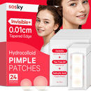 Sosky Pimple Patches for Face FSA HSA Eligible Invisible Hydrocolloid Acne Patches Zit Sticker for Face and Skin Pimple Patches for Covering Zits Blemishes with Salicylic Acid 24 Count