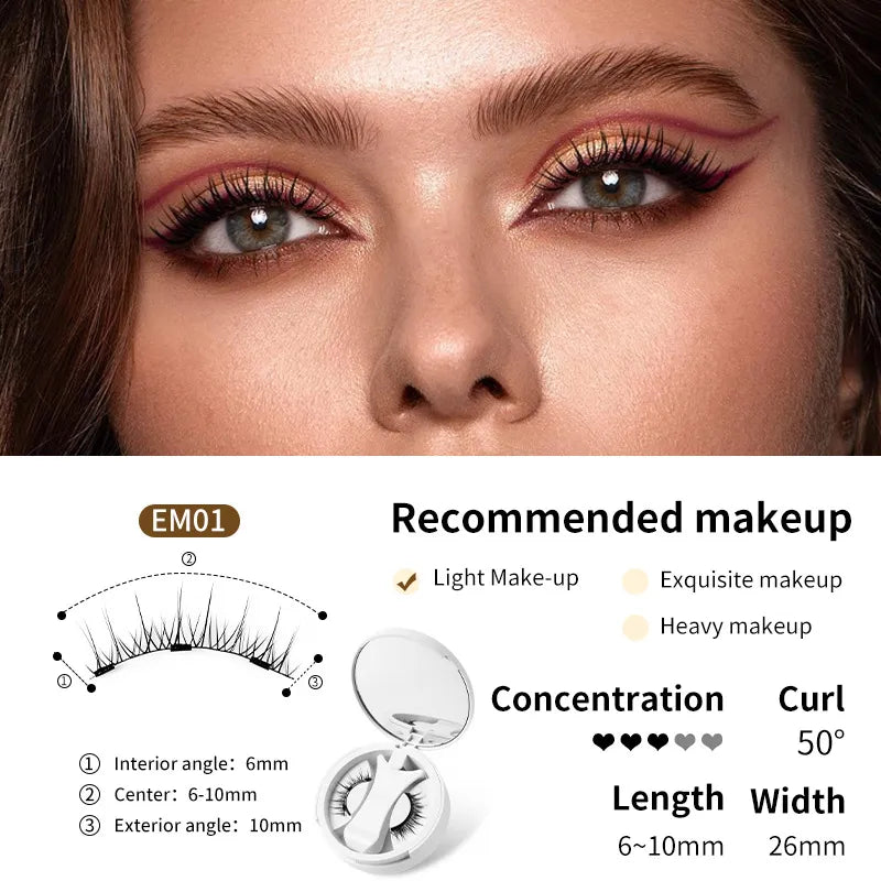 Magnetic False Eyelashes With Applicator