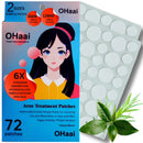 Hydrocolloid Pimple Patches for Face 2 Sizes Pimple Patch (8mm 12mm) 72 Counts Acne Patches with Salicylic Acid & Tea Tree Oil Zit Patches for Blemishes