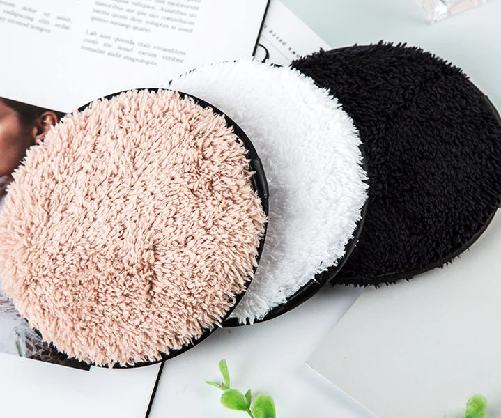 Water Clean Lazy Makeup Remover Puff - Double-Sided Velvet