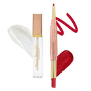YazzBeauty 3-in-1 Lip Plumper Kit – Long-Lasting Passion Red Lip Liner and Lipstick Combo and Hydrating Volumizing Lip Plumper Gloss - Complete Lip Makeover to Start Your Day