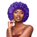 Satin Bonnet Silk Bonnet Hair Bonnet for Sleeping Satin Hair Bonnets for Black Women for Braids(purple) shower cap
