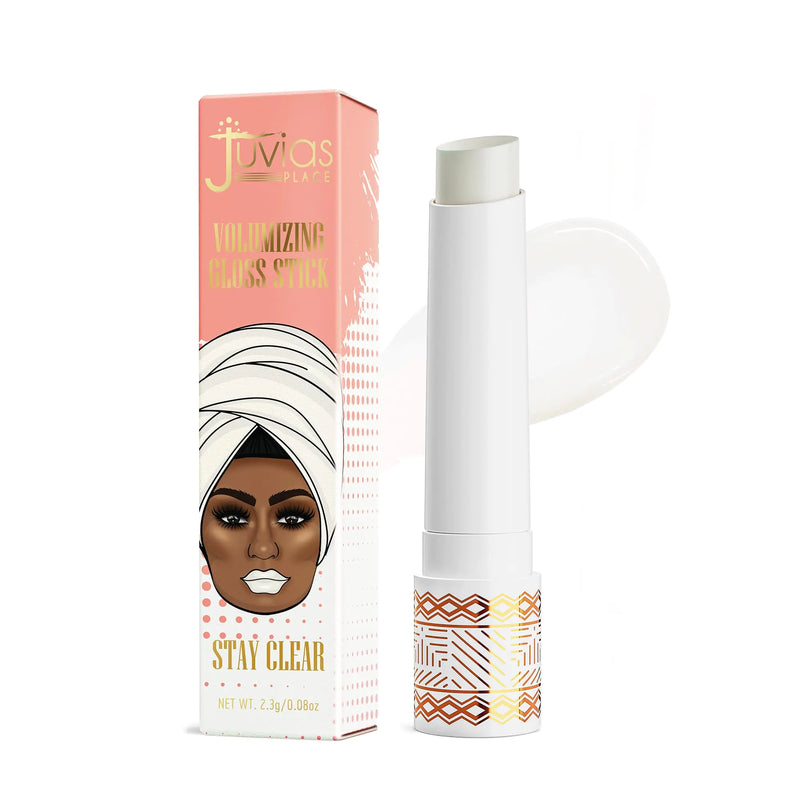 Juvias Place Volumizing Gloss Sticks Stay Clear - Shiny Luscious Lips with Nourshing Hydration Plumping Gloss Lip Plumper Gloss Plumping Lip Balm Hydrating Lip Gloss