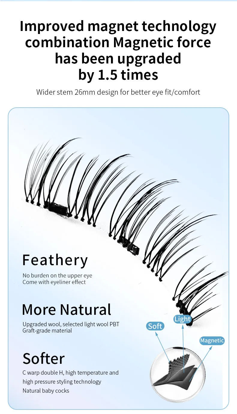 Magnetic False Eyelashes With Applicator