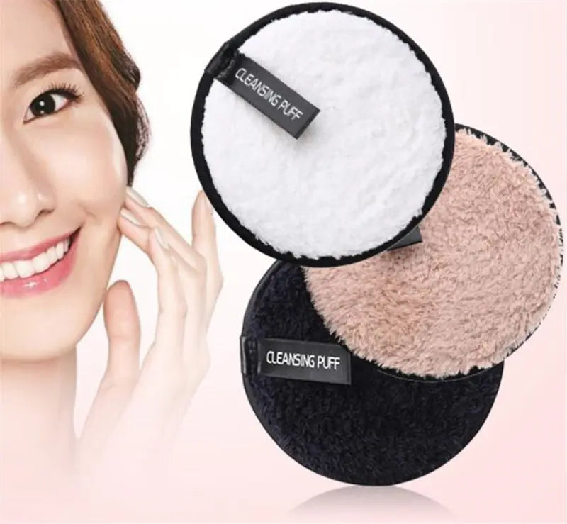 Water Clean Lazy Makeup Remover Puff - Double-Sided Velvet