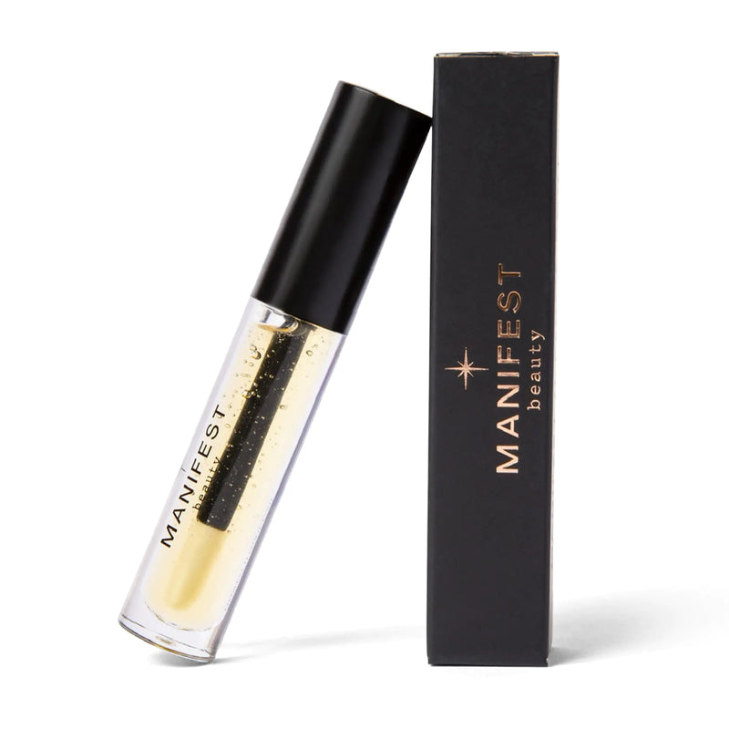 MANIFEST BEAUTY BIG POUT ENERGY Lip Plumper Chili-Infused Lip Plumping Oil for Full and Smooth Lips Lip Gloss Finish With Easy Swipe XL Wand Applicator Crystal Clear 0.12 fl oz