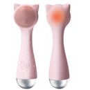 Facial Cleansing Brush Silicone Face Scrubber Exfoliator for Men & Women Electric Face Brush Waterproof with 3 Speeds Adjustable for Deep Cleaning Removing Blackhead Face Massaging (Pink)