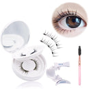FindLove 2 pairs Magnetic Lashes with Applicator Short Waterproof Magnetic Eyelashes Kit Natural Look Easy to Wear(XEM)