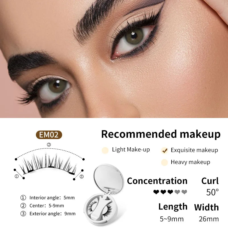 Magnetic False Eyelashes With Applicator