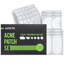 ZATKTK Pimple Patches (6 Sizes 138 Patches) Acne Patches for Large Zit Breakouts Hydrocolloid Bandages for Face Chin Nose Forehead Body Back Neck & Chest Oval Hydrocolloid Acne Patches