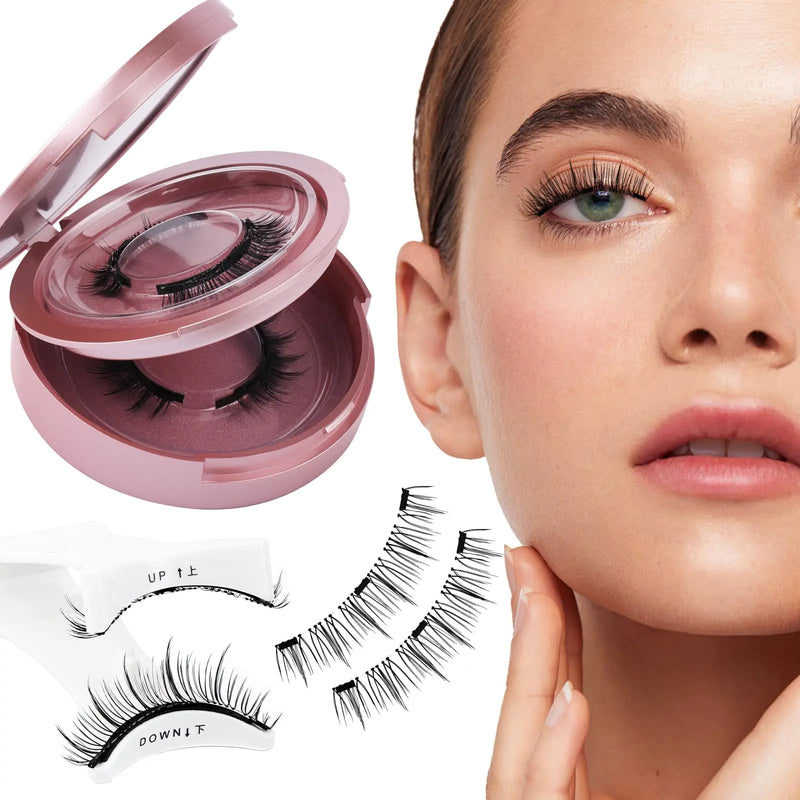 Magnetic Eyelashes Natural Look Magnetic Lashes with Applicator Reusable Magnetic Eyelashes No Glue and No Eyeliner Needed Magnetic Eyelashes 2 Pairs(YJMC+26)