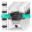 Activated Charcoal Face Masks Skincare 4 pack (32 sachets) - Korean Skin Care Products - Charcoal Face Mask Peel Off Skin Care - Gently Cleansing Charcoal Face Mask for Men & Women Face Care