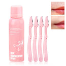 Hair Identifier Spray for Face ShavingMoisturizing and Skin Care Dermaplaner Spray Glow Reveal Face Spray for Face Dermaplaning Skin Dermaplaning Spray for Face (with 4 Face Razor)